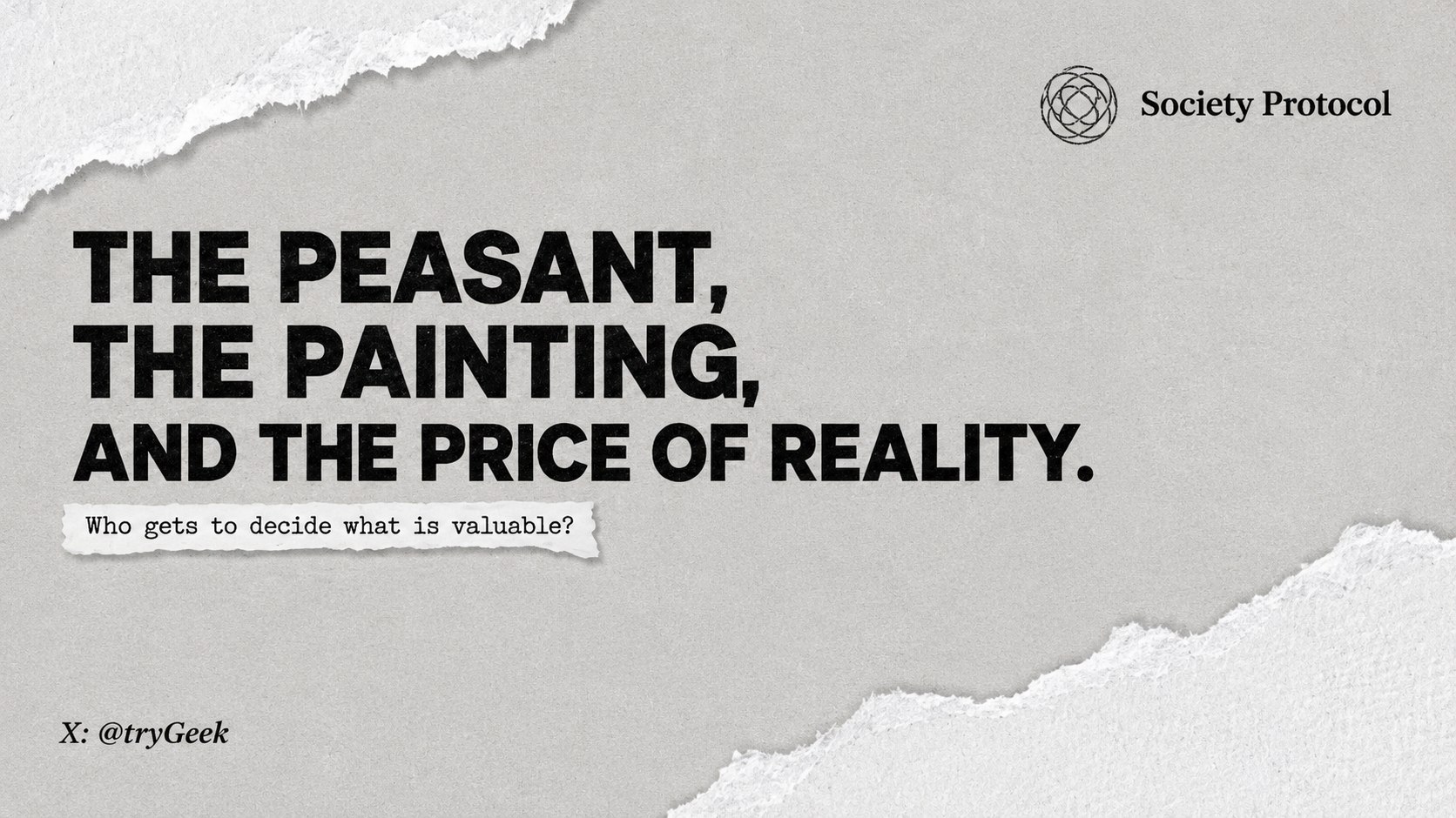 THE PEASANT, THE PAINTING, AND THE PRICE OF REALITY — article cover